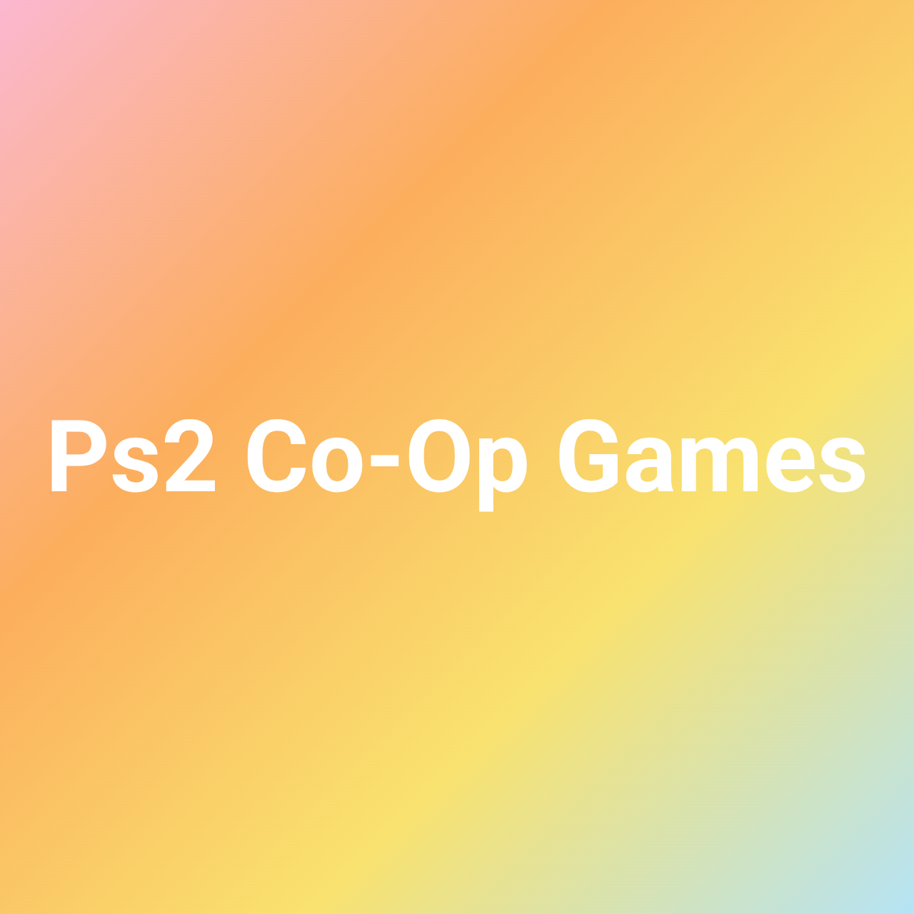 Ps2 Co-Op Games