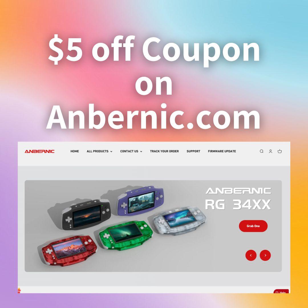 Save $5 on Your Order at ANBERNIC.com with Coupon Code NEW5SAVE - Limited Time Offer