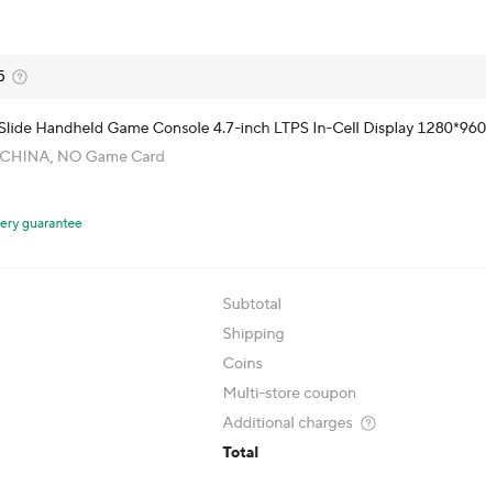 RG Slide display showing retro game