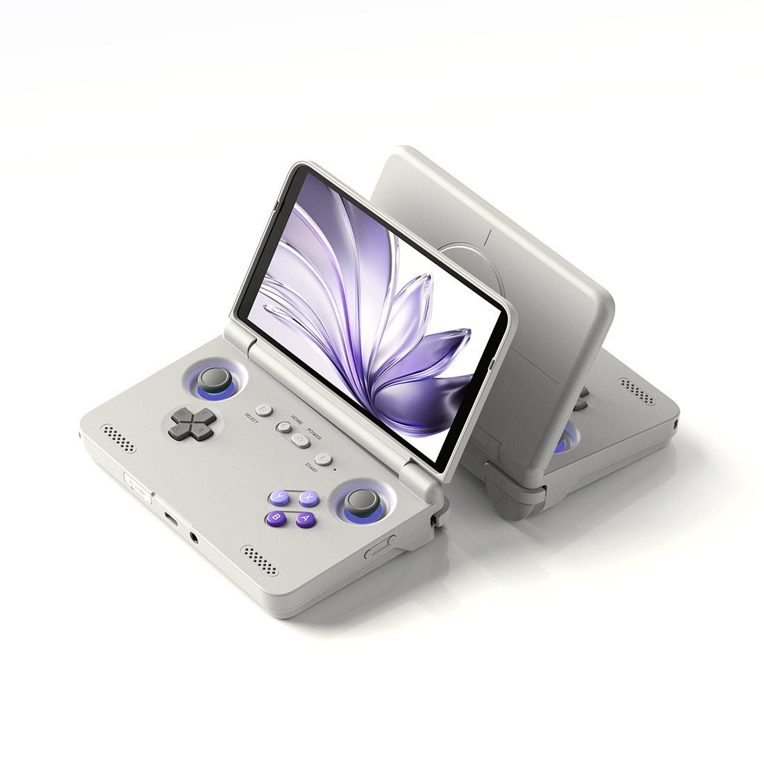 Retroid Pocket Flip 2 clamshell Android handheld with 5.5-inch AMOLED screen open